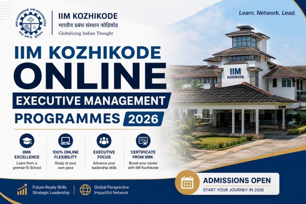 IIM Kozhikode Online Executive Management Programmes 2026